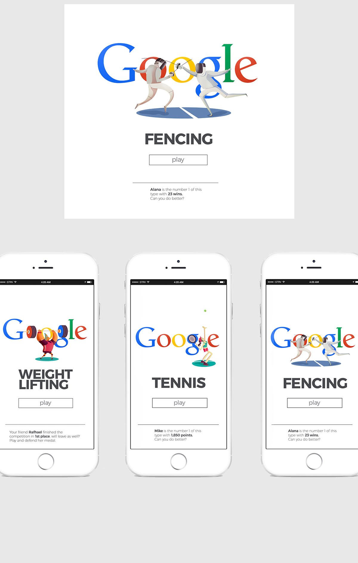 Google Doodles 插畫創(chuàng)意形象設(shè)計展示 插圖設(shè)計瀏覽器展示