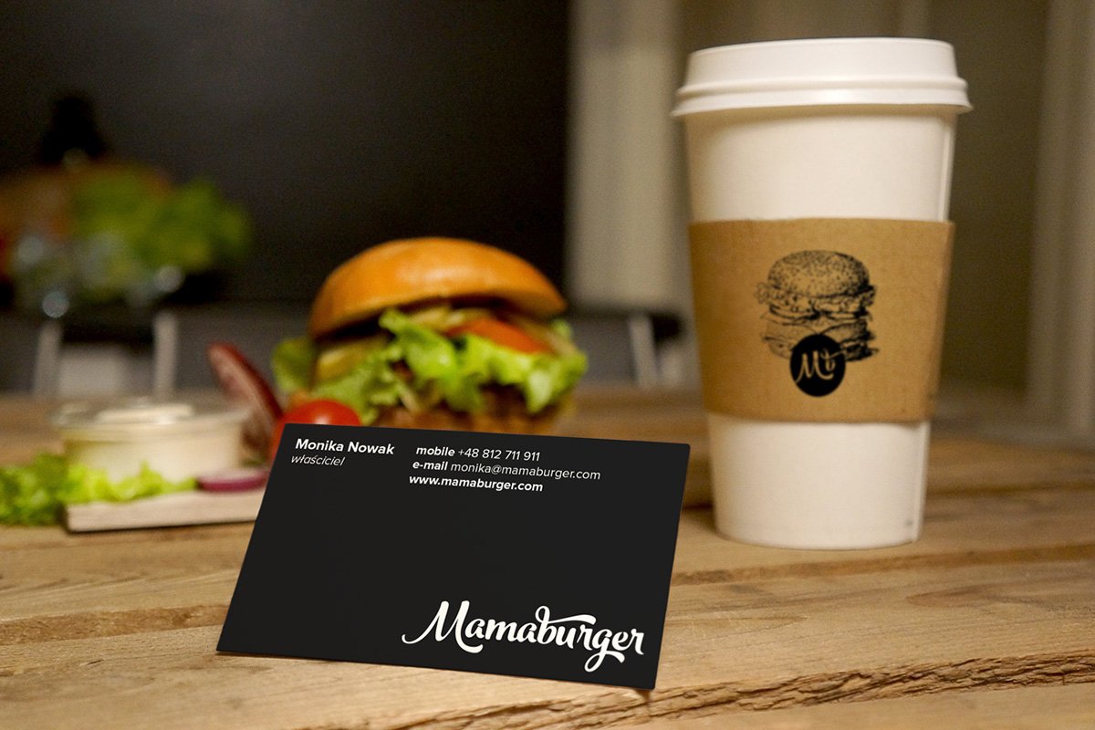 Mamaburger 餐飲品牌形象設計 食品形象展示  形象設計 名片設計 包裝設計