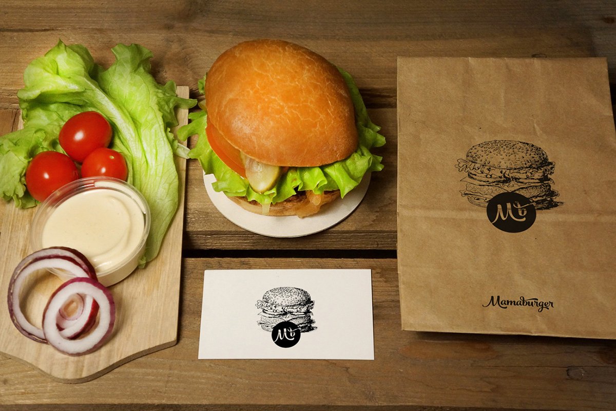 Mamaburger 餐飲品牌形象設計 食品形象展示  形象設計