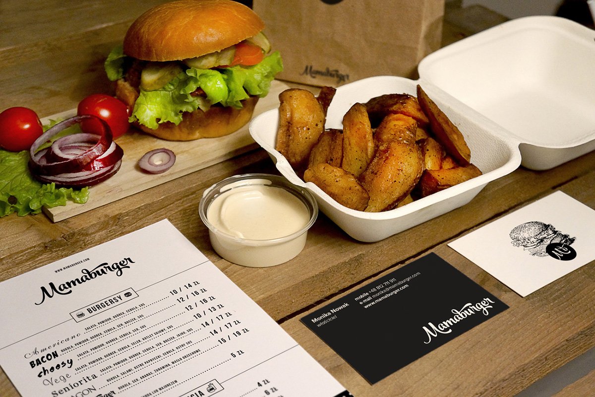 Mamaburger 餐飲品牌形象設計 食品形象展示  形象設計