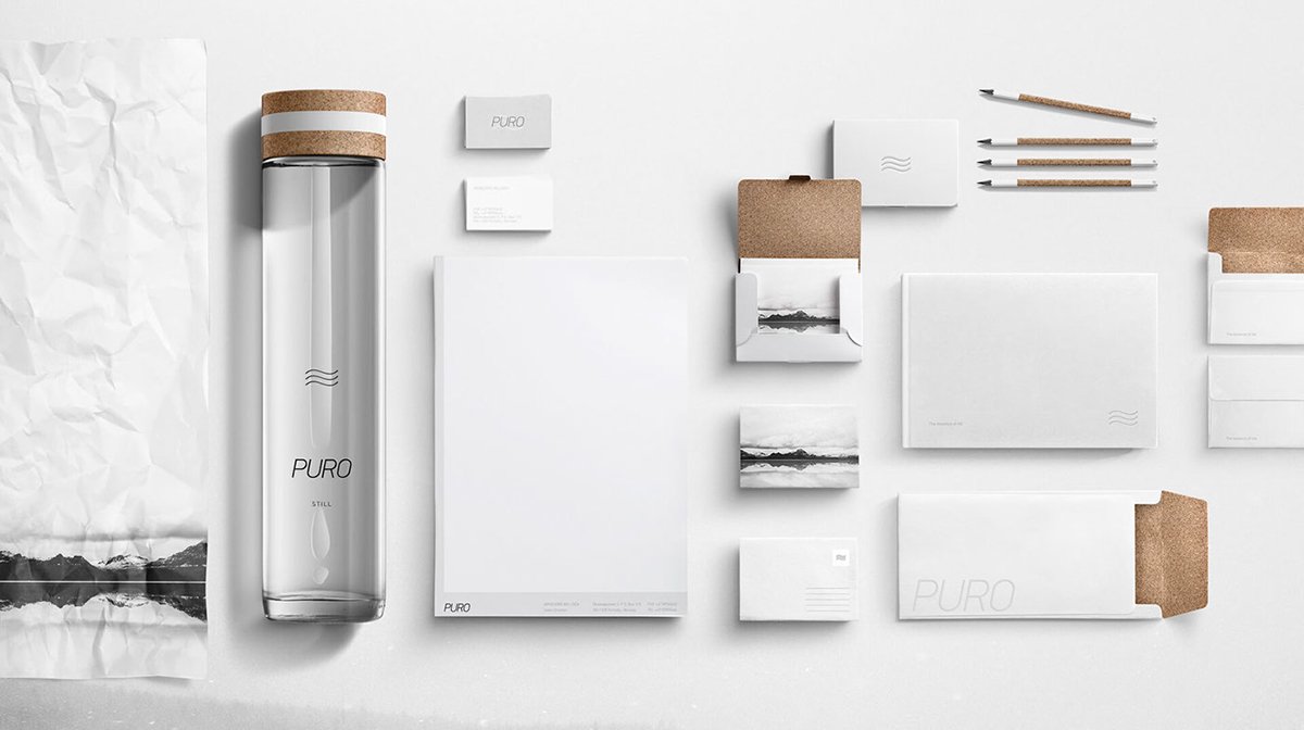 PURO水品牌設(shè)計(jì)  標(biāo)志應(yīng)用展示