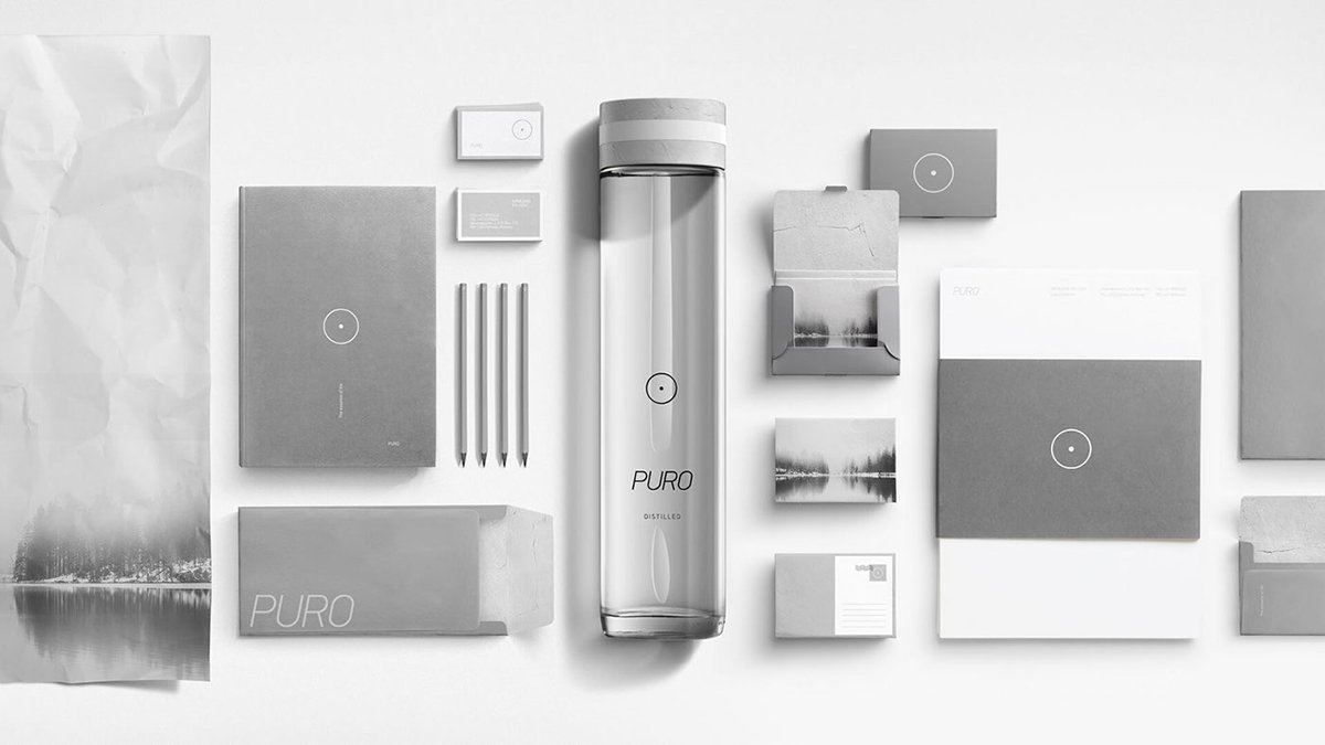PURO水品牌設(shè)計(jì)  標(biāo)志應(yīng)用展示