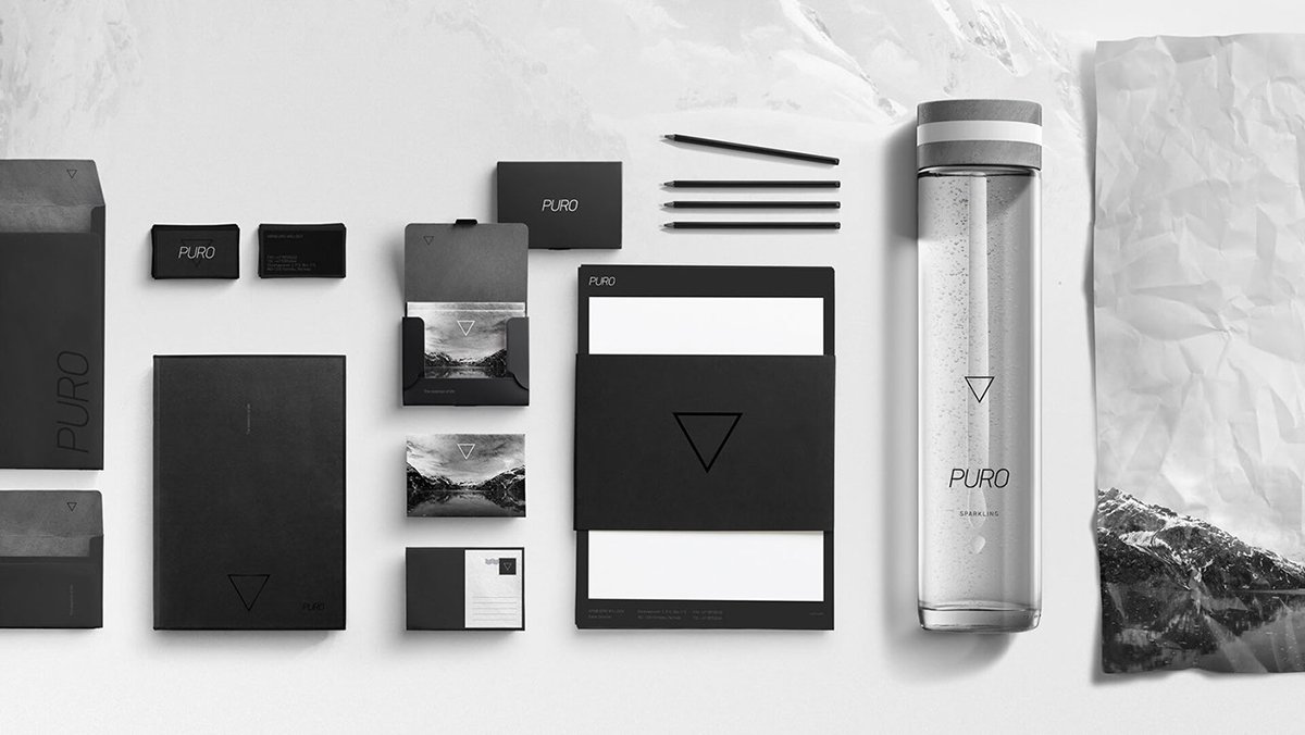 PURO水品牌設(shè)計(jì)  標(biāo)志應(yīng)用展示