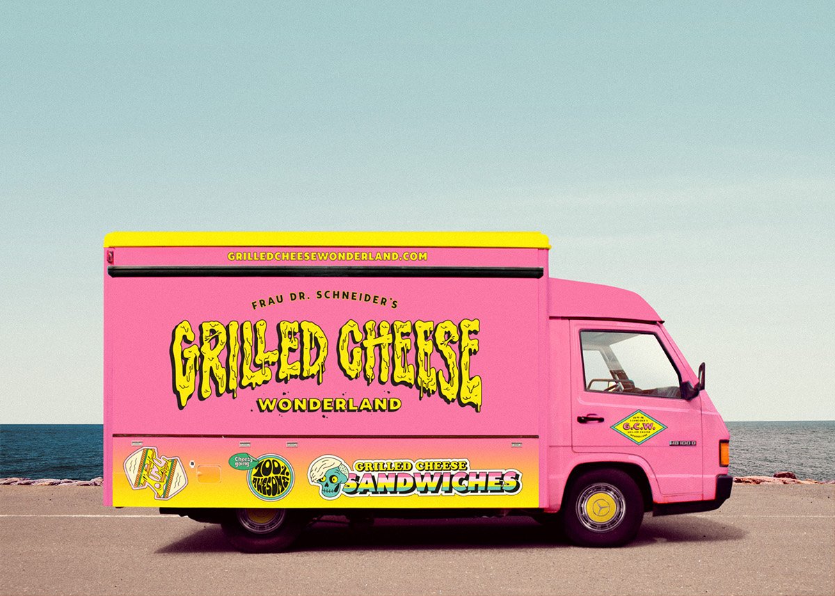 GRILLED GHEESE烤奶酪食品品牌形象設計  車廂設計