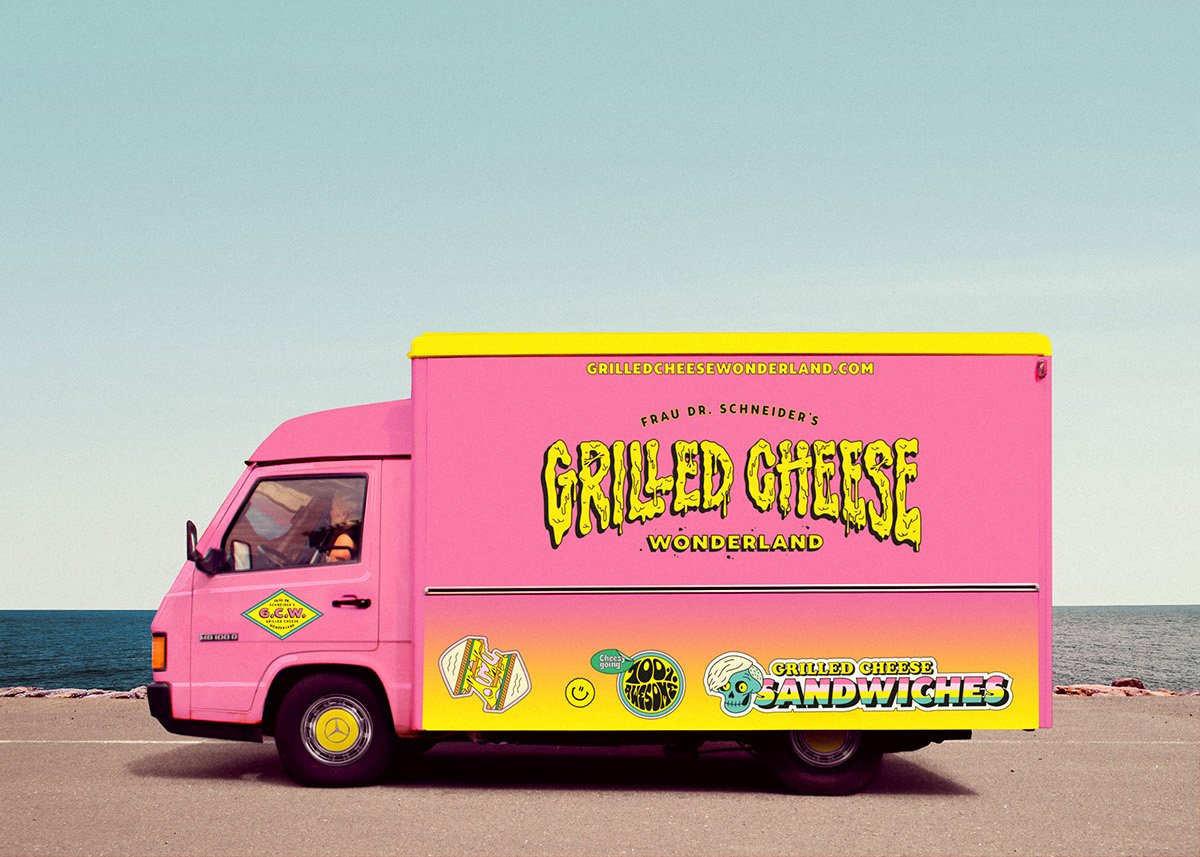 GRILLED GHEESE烤奶酪食品品牌形象設計  車廂設計