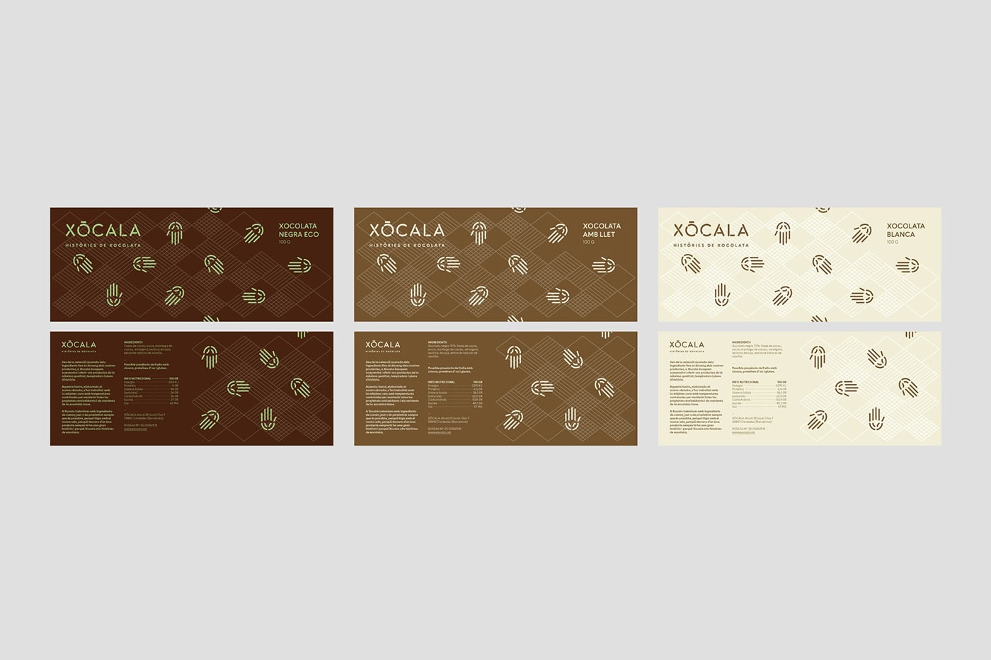 創(chuàng)意食品 Xo?cala 巧克力品牌形象設計案例欣賞，食品品牌設計，品牌設計公司，深圳品牌設計，左右格局