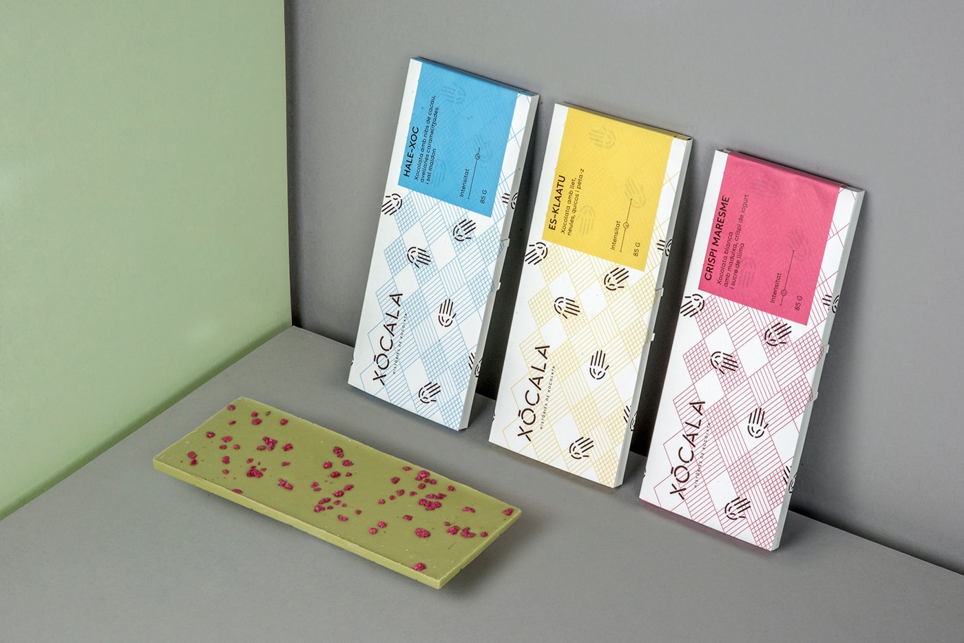 創(chuàng)意食品 Xo?cala 巧克力品牌形象設計案例欣賞，食品品牌設計，品牌設計公司，深圳品牌設計，左右格局